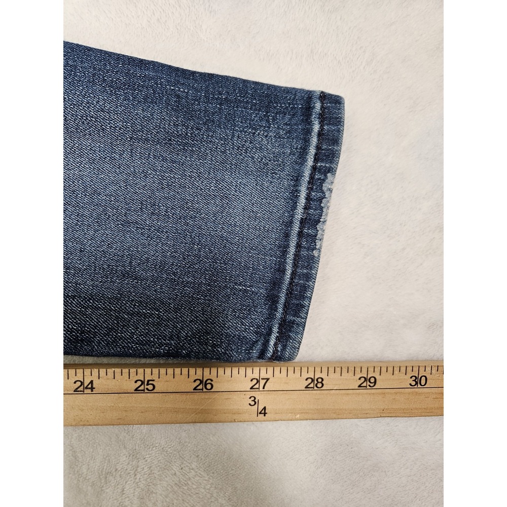 7 For All Mankind Jeans Womens Size 29 The Skinny Mid Rise‎ Distressed Denim USA - Picture 11 of 11